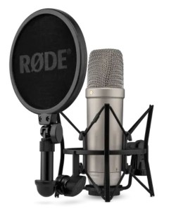 Rode NT1GEN5 5th Generation Condenser Microphone with XLR/USB Output, SM6 Shockmount and Pop Filter - Silver